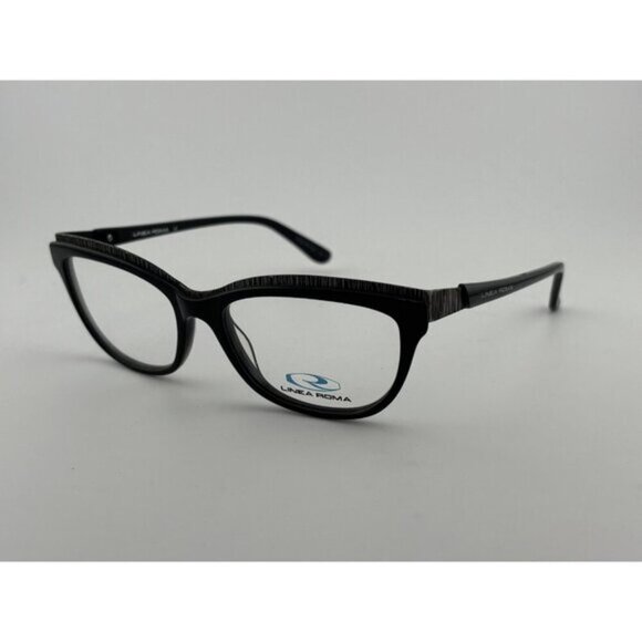 LINEA ROMA - CLASS 353 Black Textured C.1 51-16-135 Plastic Glasses Frames - Picture 1 of 7